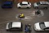 Water clogged streets as a result of flooding due to very heavy rains in Mumbai.